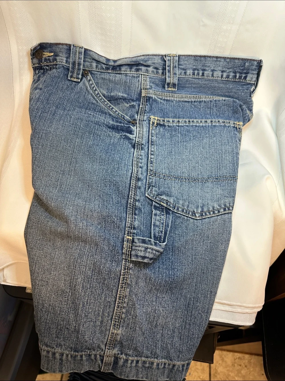 Signature by Levi Strauss Faded Blue Denim Cargo Shorts